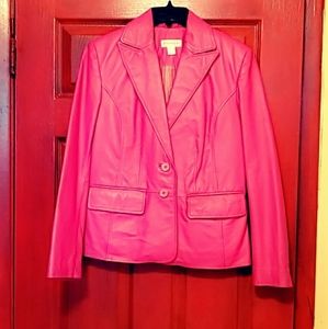 Hot pink Leather Blazer